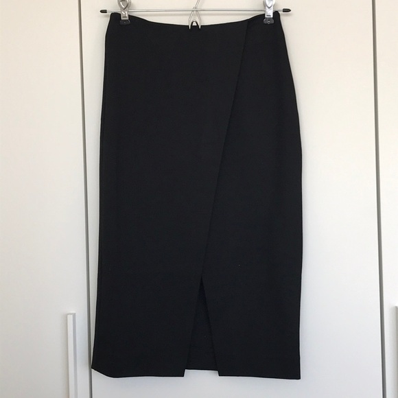 Glamorous black split front knee length pencil ski - Picture 1 of 3